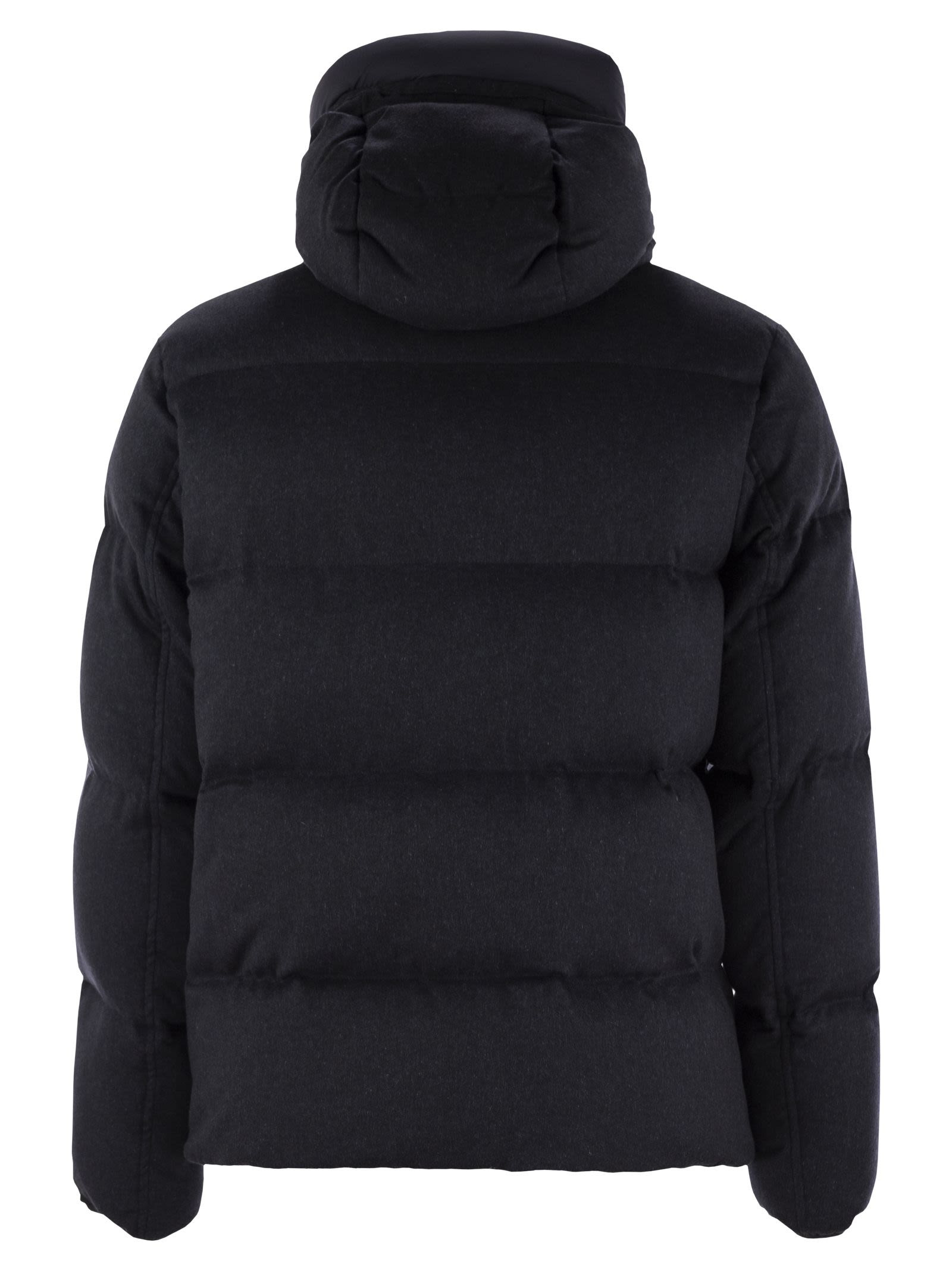 Herno Men Bomper Uin Cashmere And Silk Down Jacket - 2