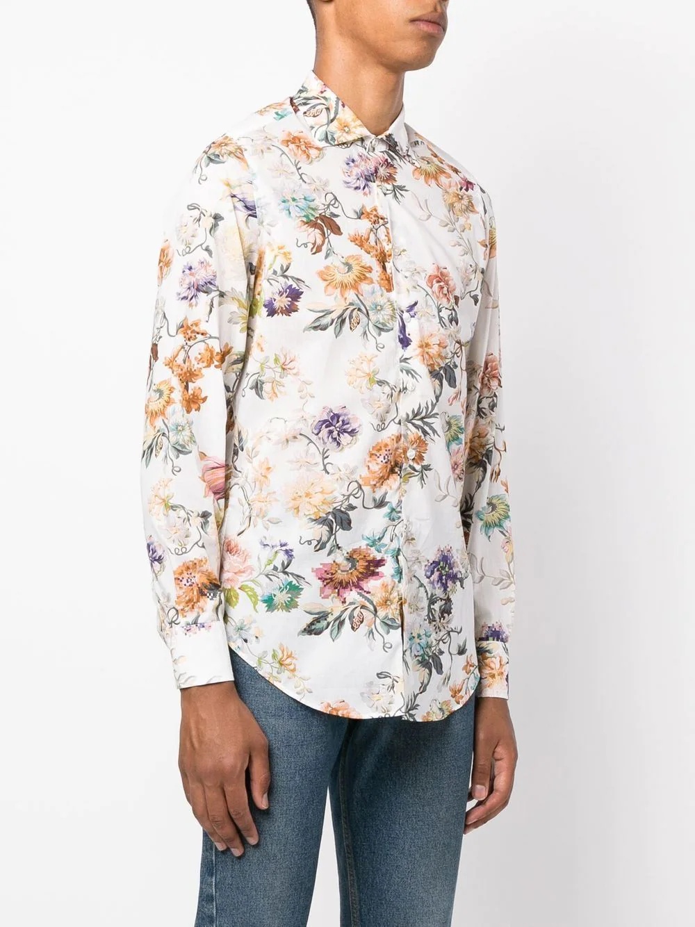 floral-print long-sleeve shirt - 3