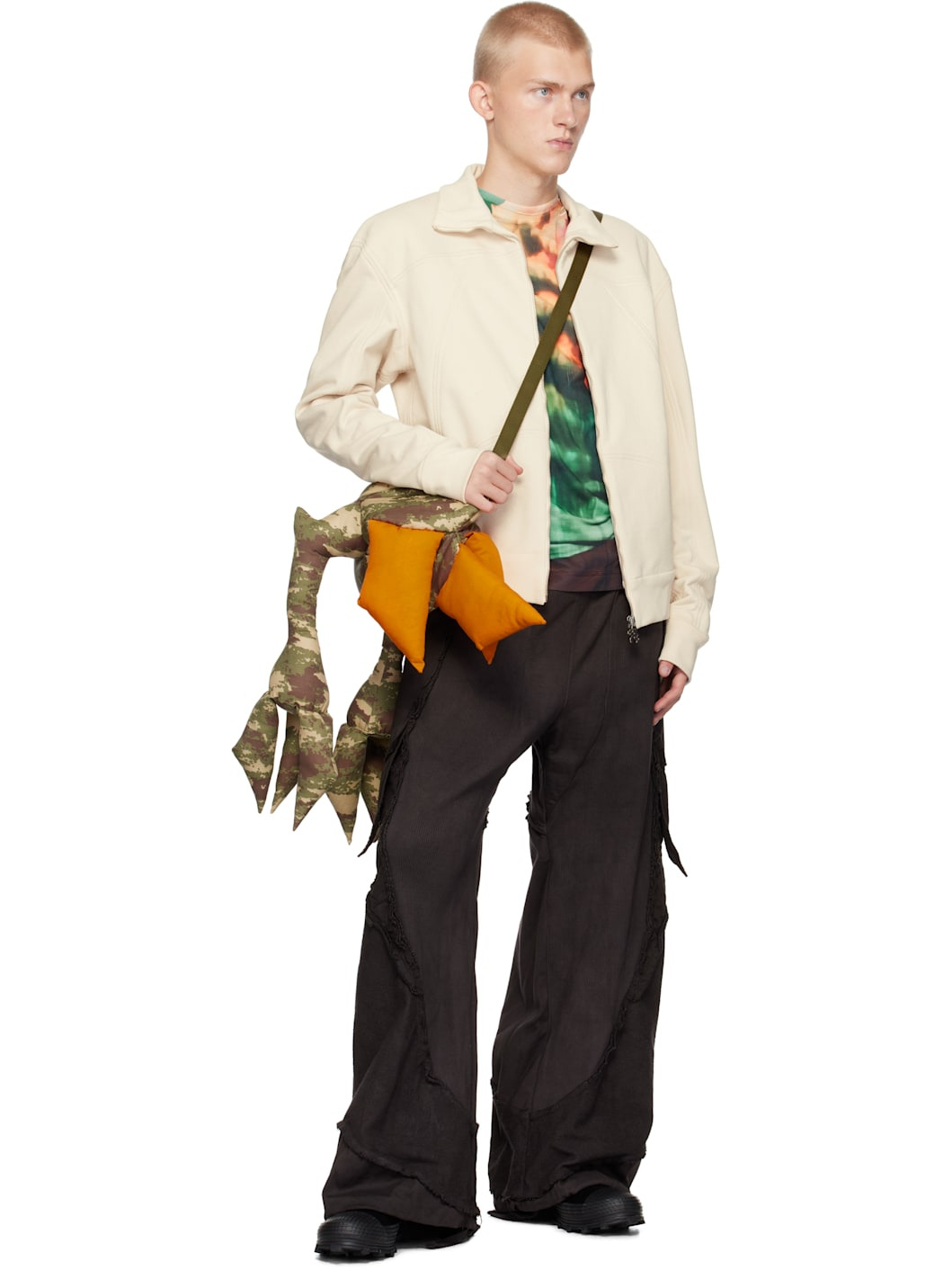 SSENSE Exclusive Beige Undyed Lorrelle Zip-Up Jacket - 4
