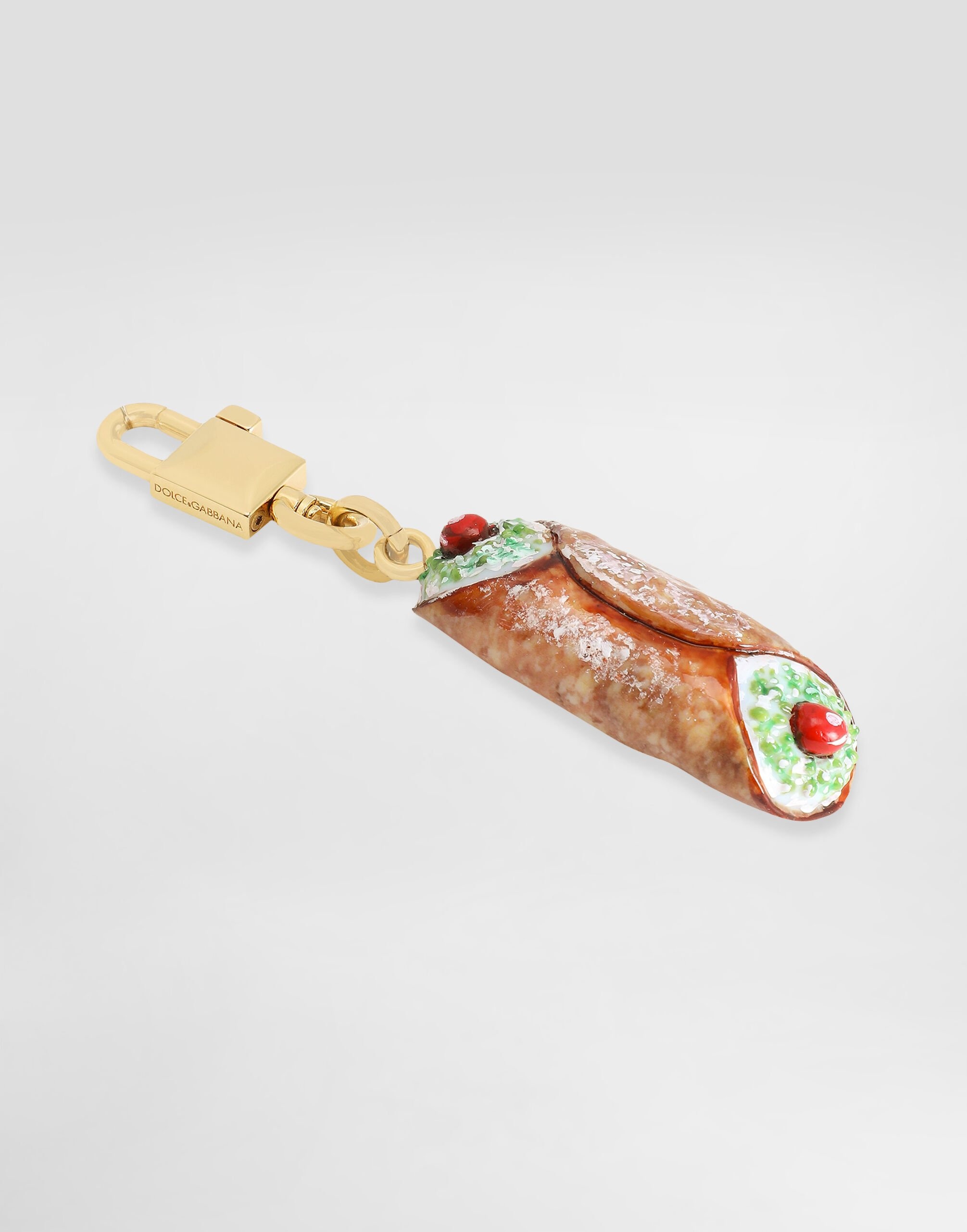 Sicily cannolo keychain charm - 2