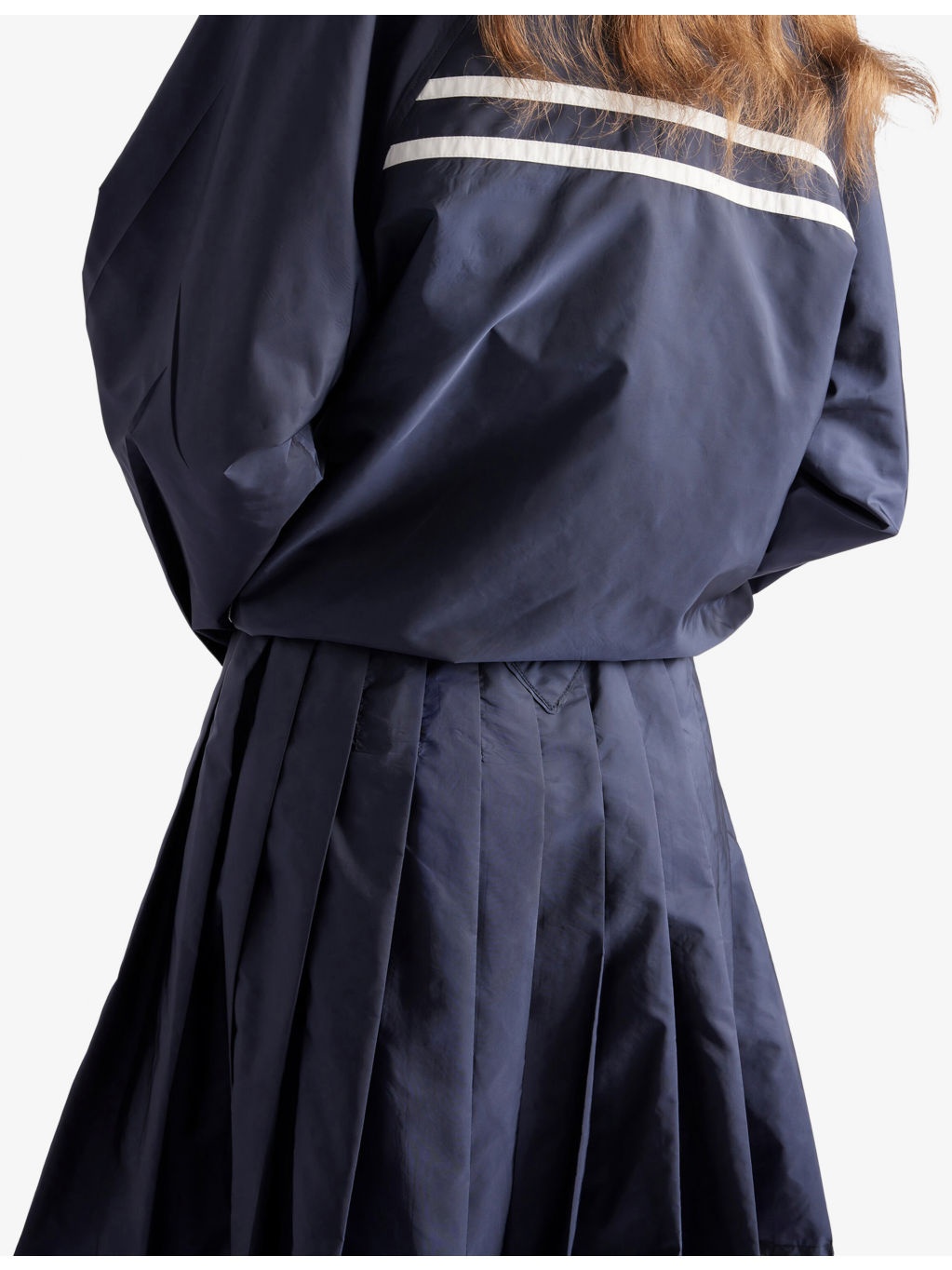 Re Nylon Zip-Up Pleated Woven Mini Skirt - 4