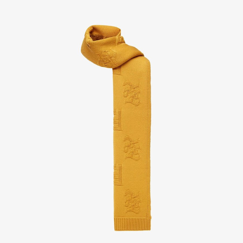FENDI Yellow wool scarf outlook