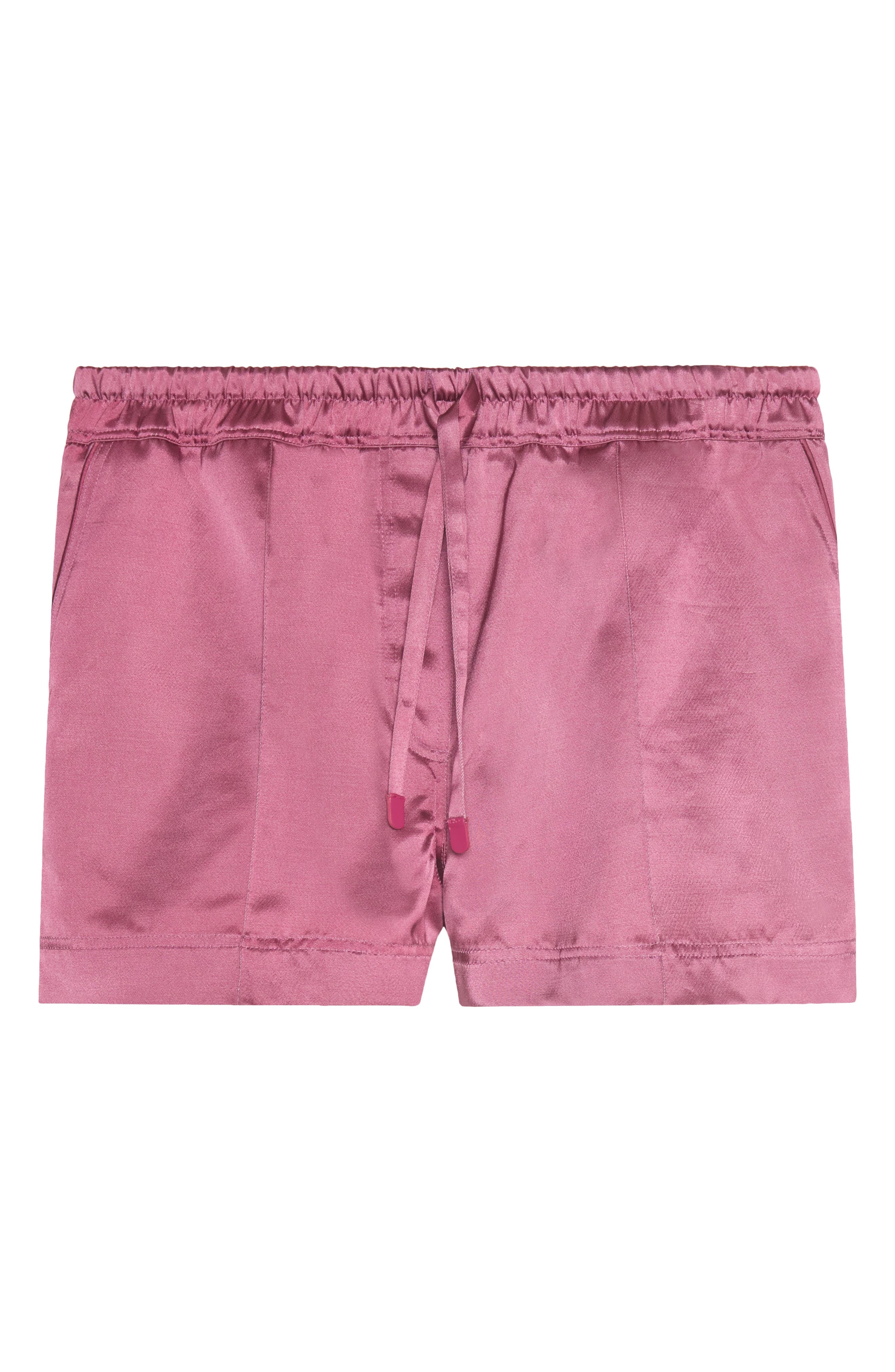 TOM FORD Shiny Satin Pajama Shorts in Fuchsia Rose at Nordstrom - 5