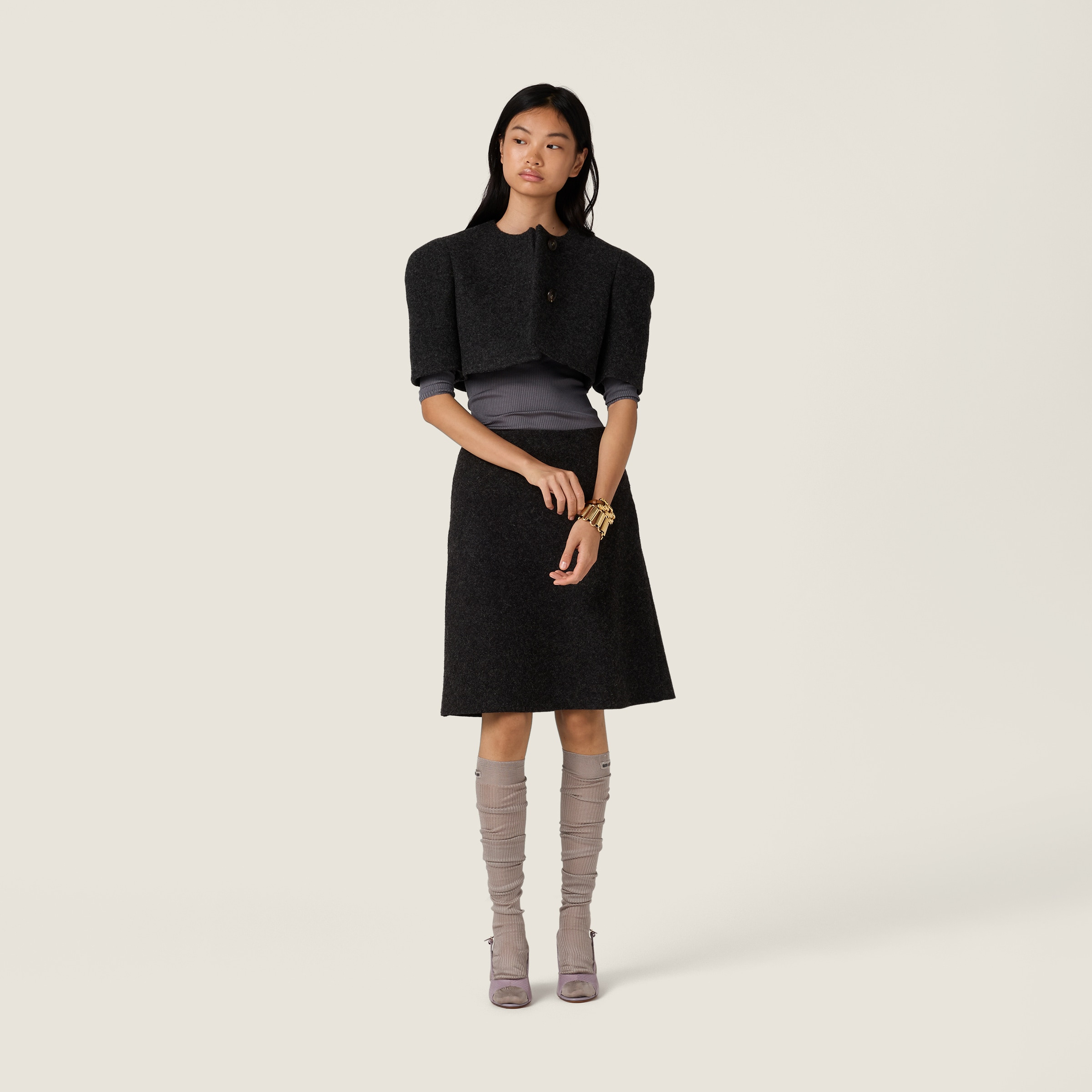 Light Shetland wool bolero jacket - 2