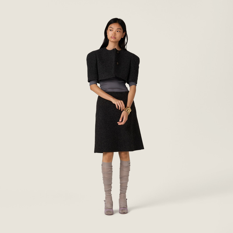 Miu Miu Light Shetland wool bolero jacket outlook