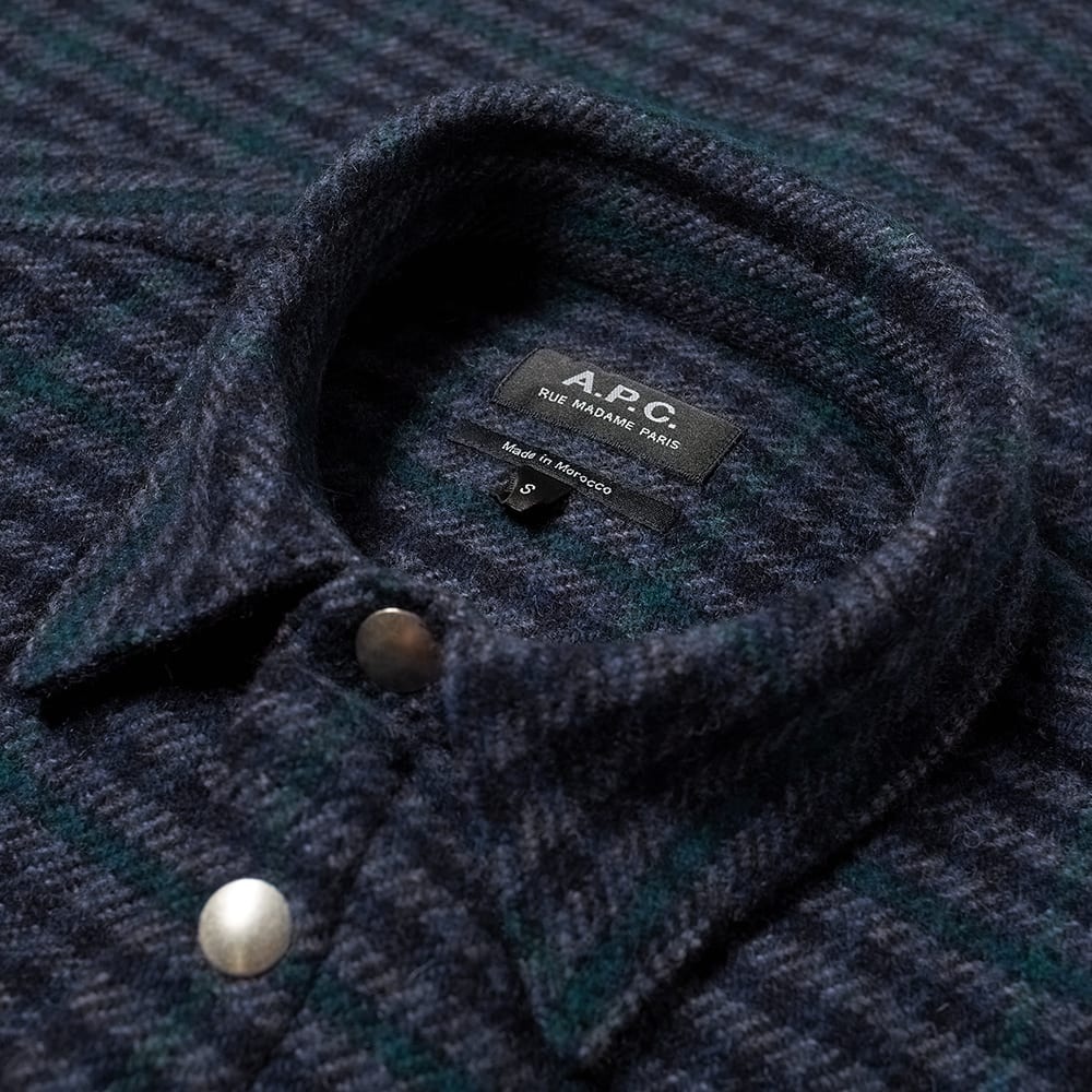 A.P.C. Trek Recycled Check Overshirt - 3