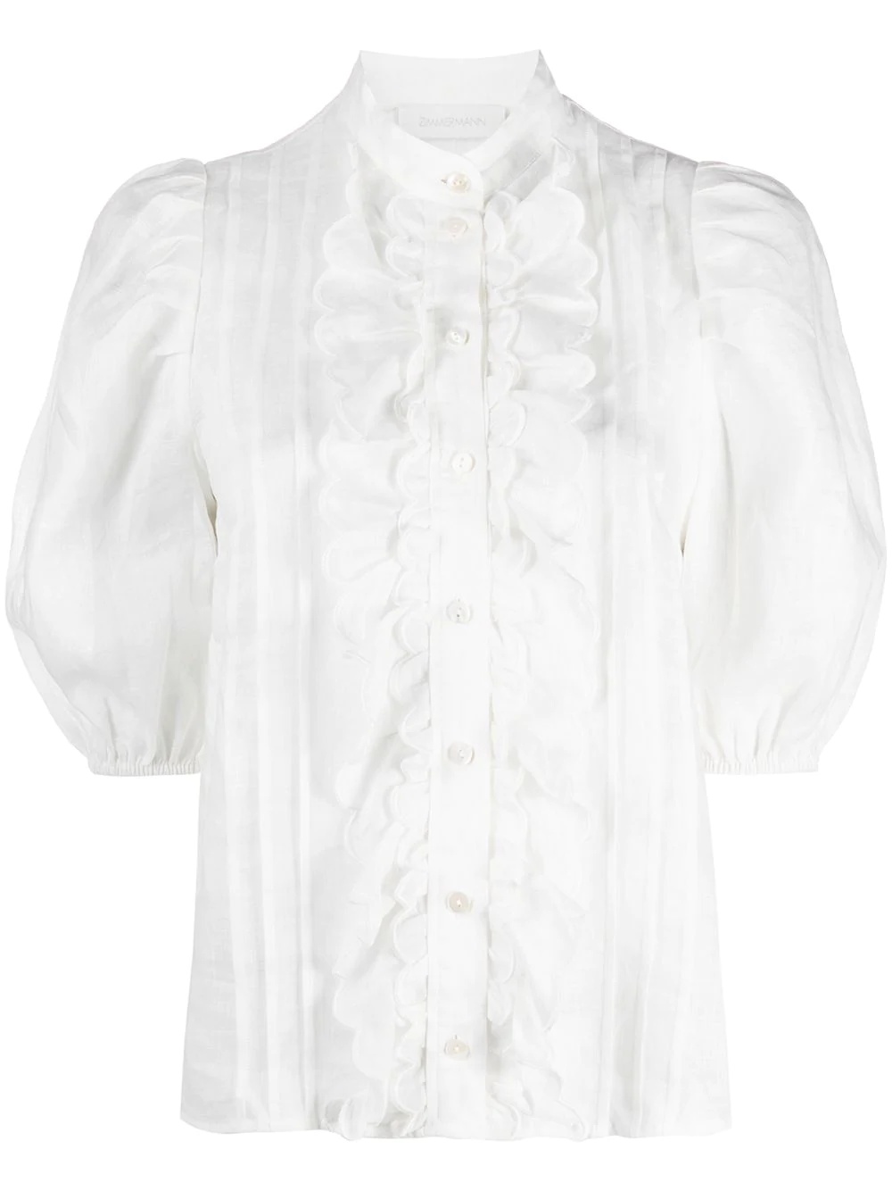 ruffle-trimmed blouse - 1