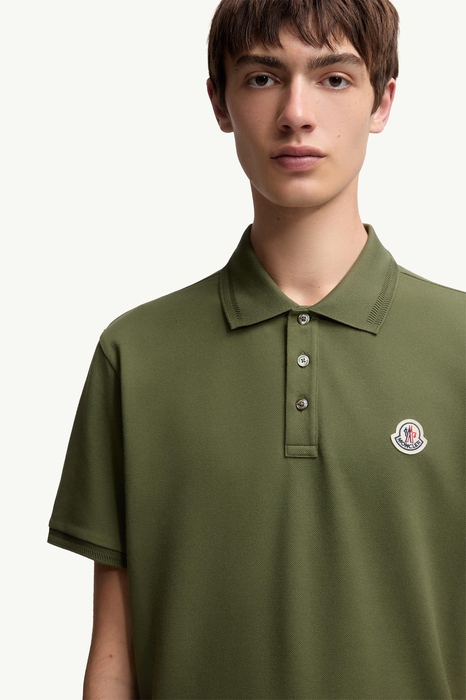 Logo Patch Cotton Piquet Polo Shirt - 6