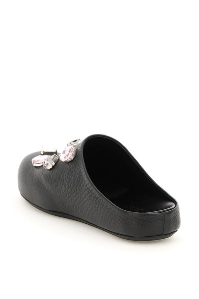 Marni GRAINED LEATHER CLOG WITH CRYSTALS outlook