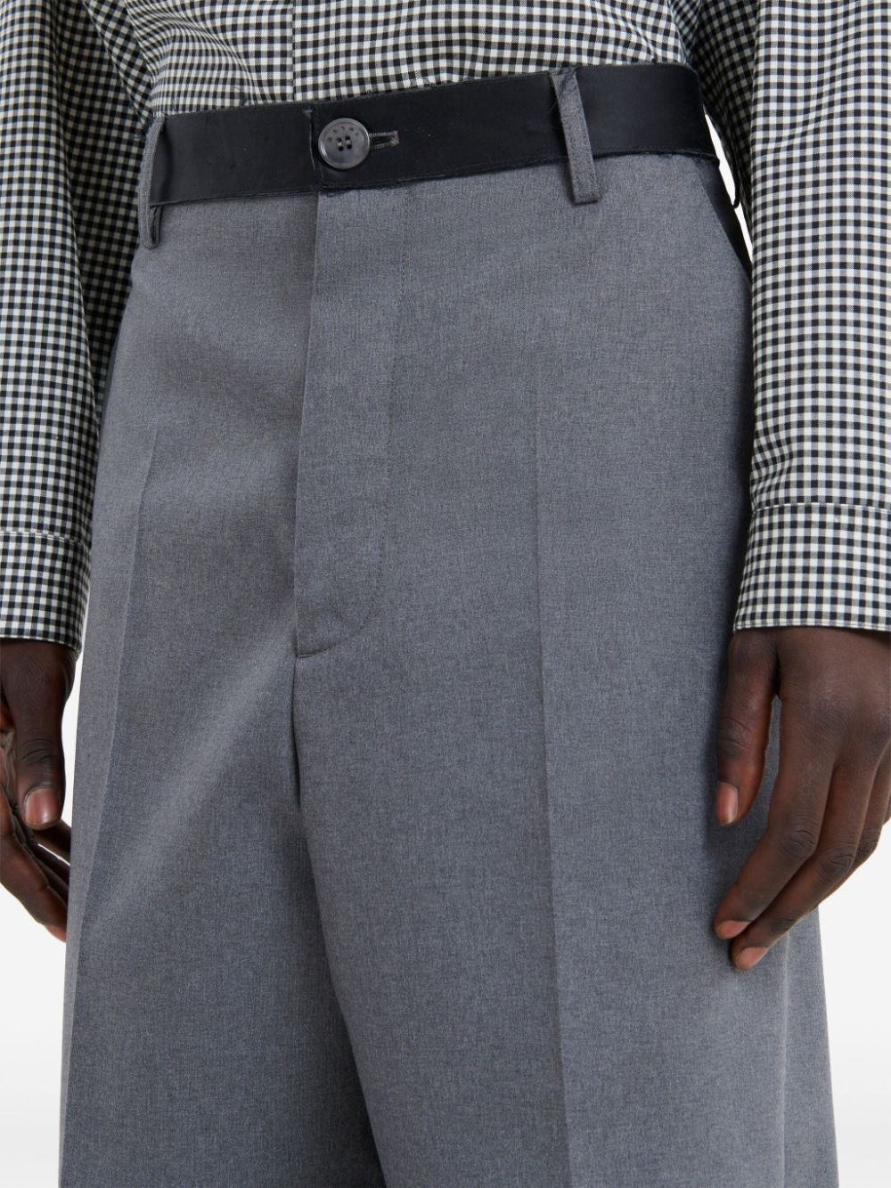 contrasting waistband trousers - 5