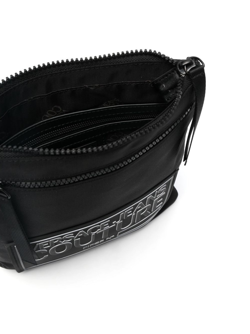 logo-patch zip-fastening shoulder bag 5