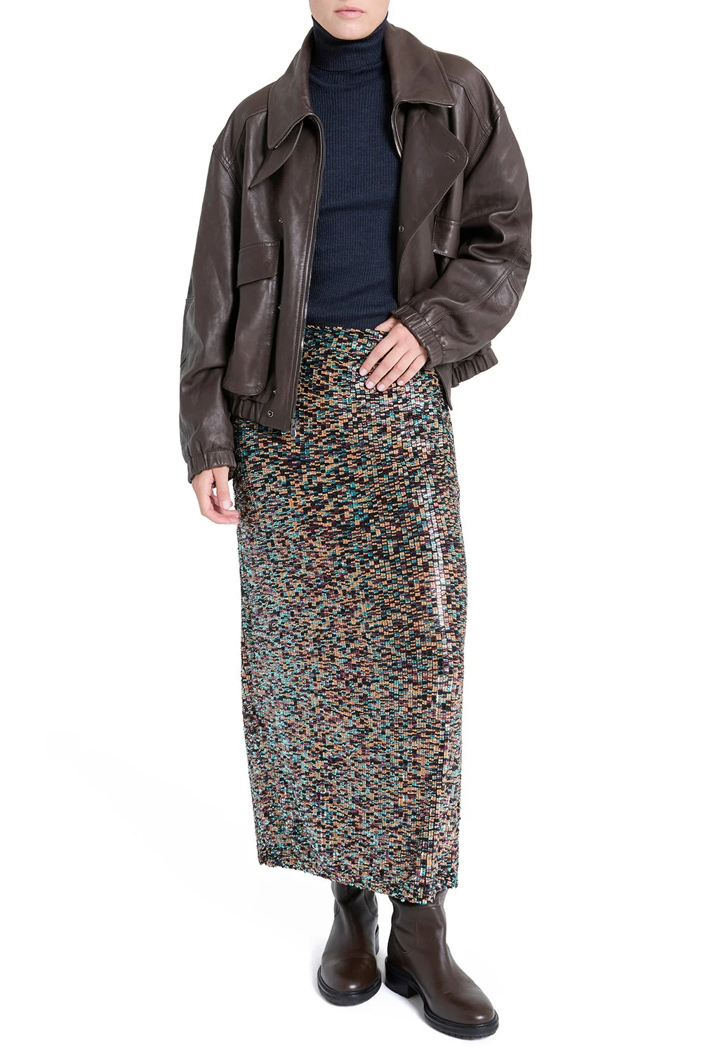 Sylkie Skirt - Dark Chocolate - 1