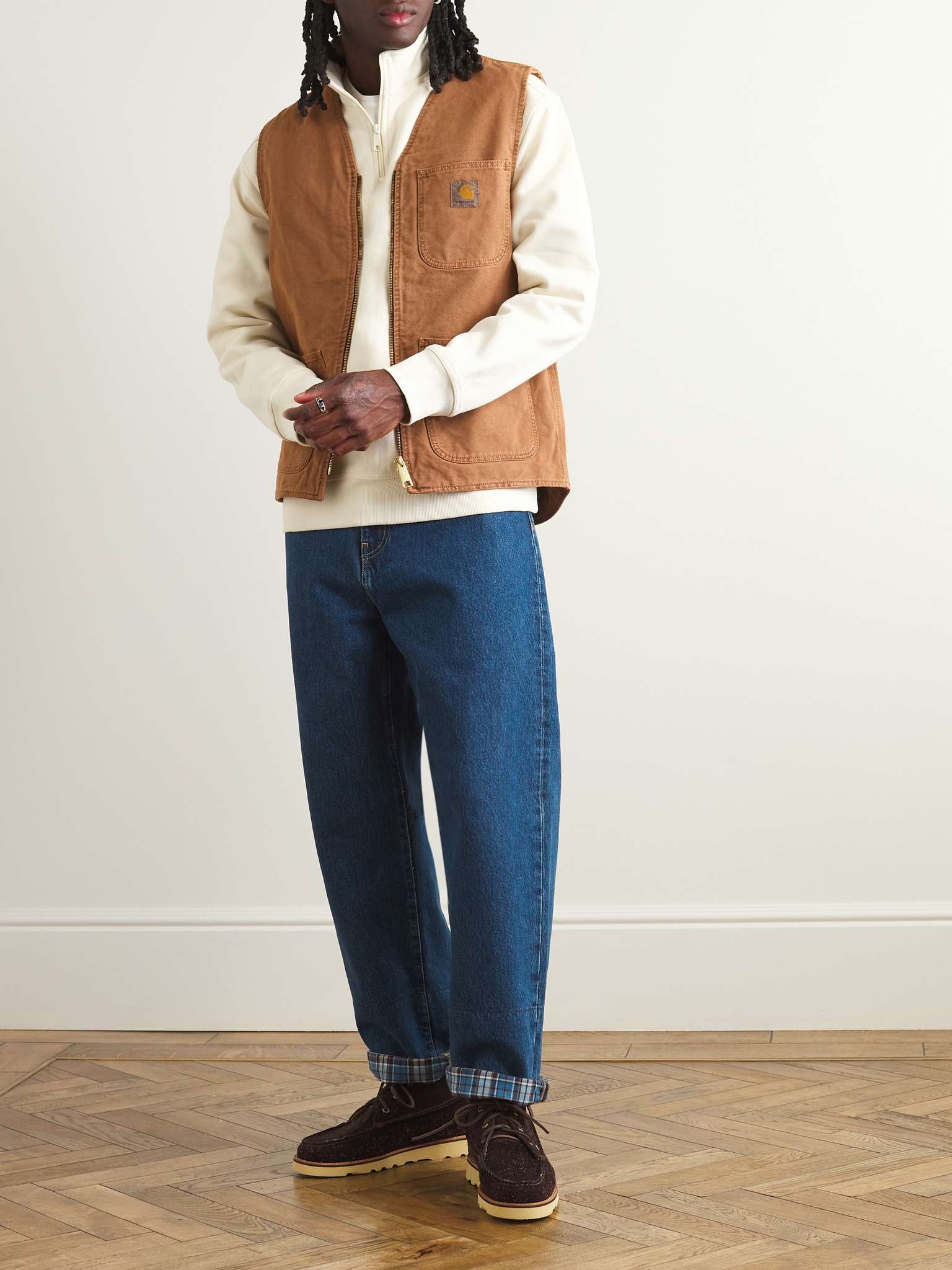 Rider Straight-Leg Flannel-Trimmed  Jeans - 2