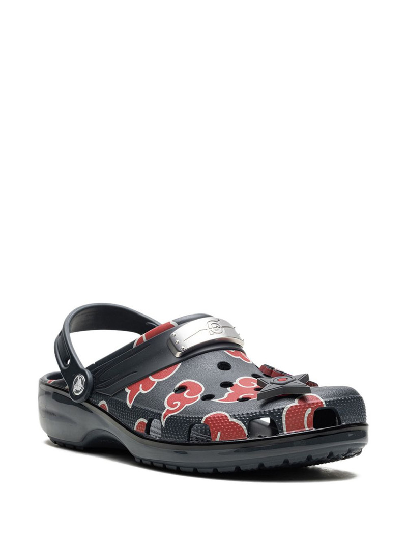 crocs cloud-print heel-strap clogs outlook