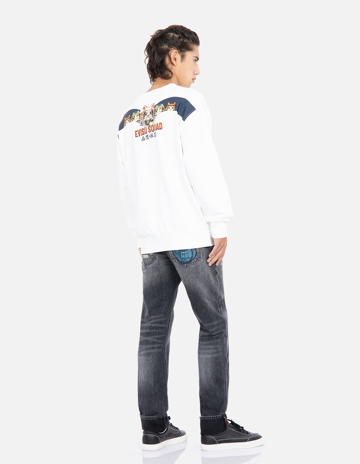 EVISU SQUAD DAICOCK PRINT SWEATSHIRT - 3