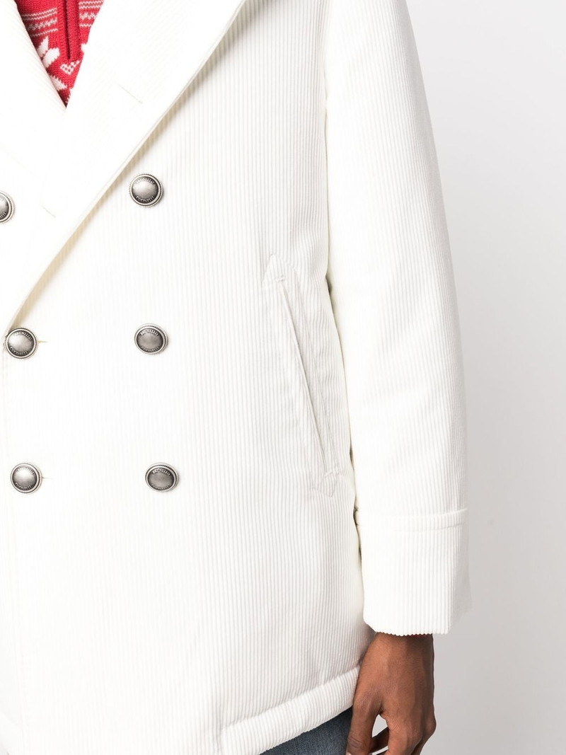 Caban double-breasted corduroy coat 5