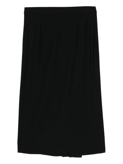 Yohji Yamamoto pleated wool midi skirt outlook