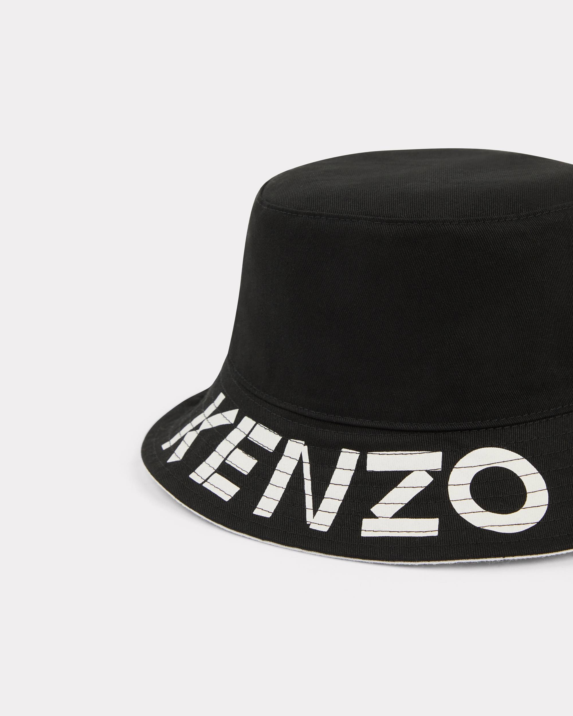 Boke Flower embroidered cotton sun hat in white - Kenzo