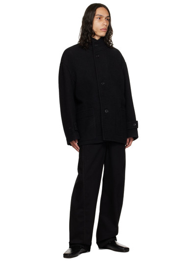 Lemaire Black Boxy Coat outlook