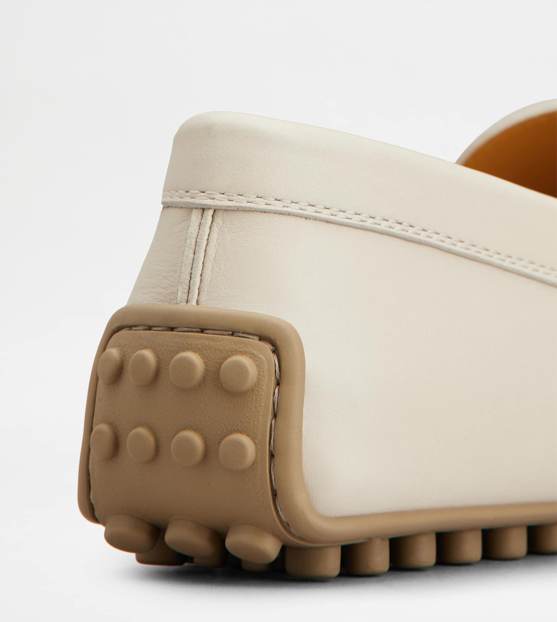 CITY GOMMINO DRIVING SHOES IN LEATHER - OFF WHITE - 5