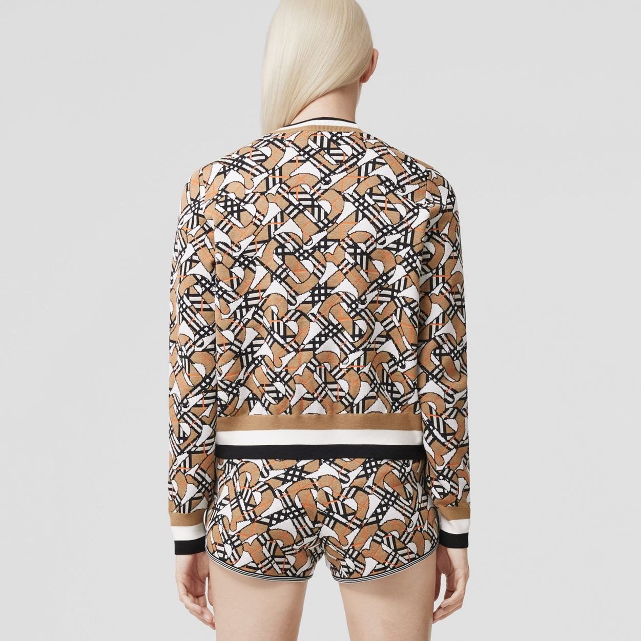 Monogram Wool Blend Jacquard Cardigan - 4