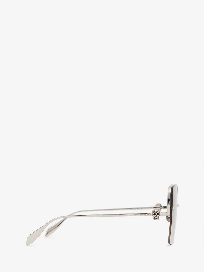 Skull Jeweled Square Sunglasses in Black/gold - 2