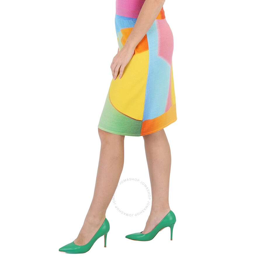 Moschino Multi Projection Print Merino Wool Skirt - 2