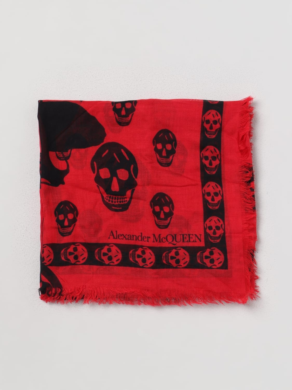Alexander McQueen scarf in printed modal and silk blend - 1