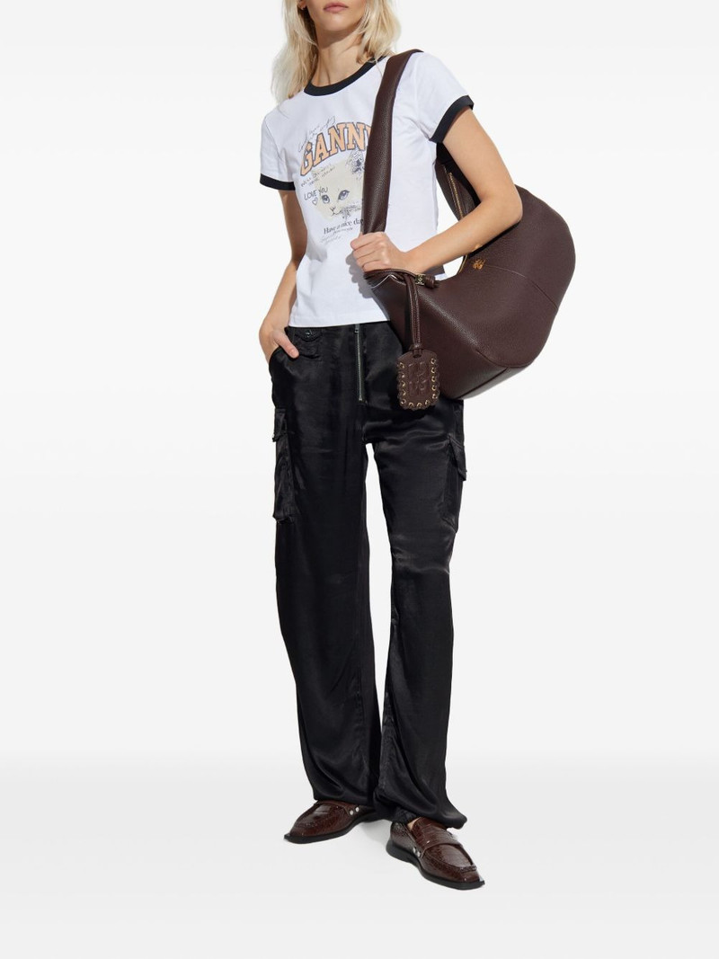 GANNI satin cargo trousers outlook