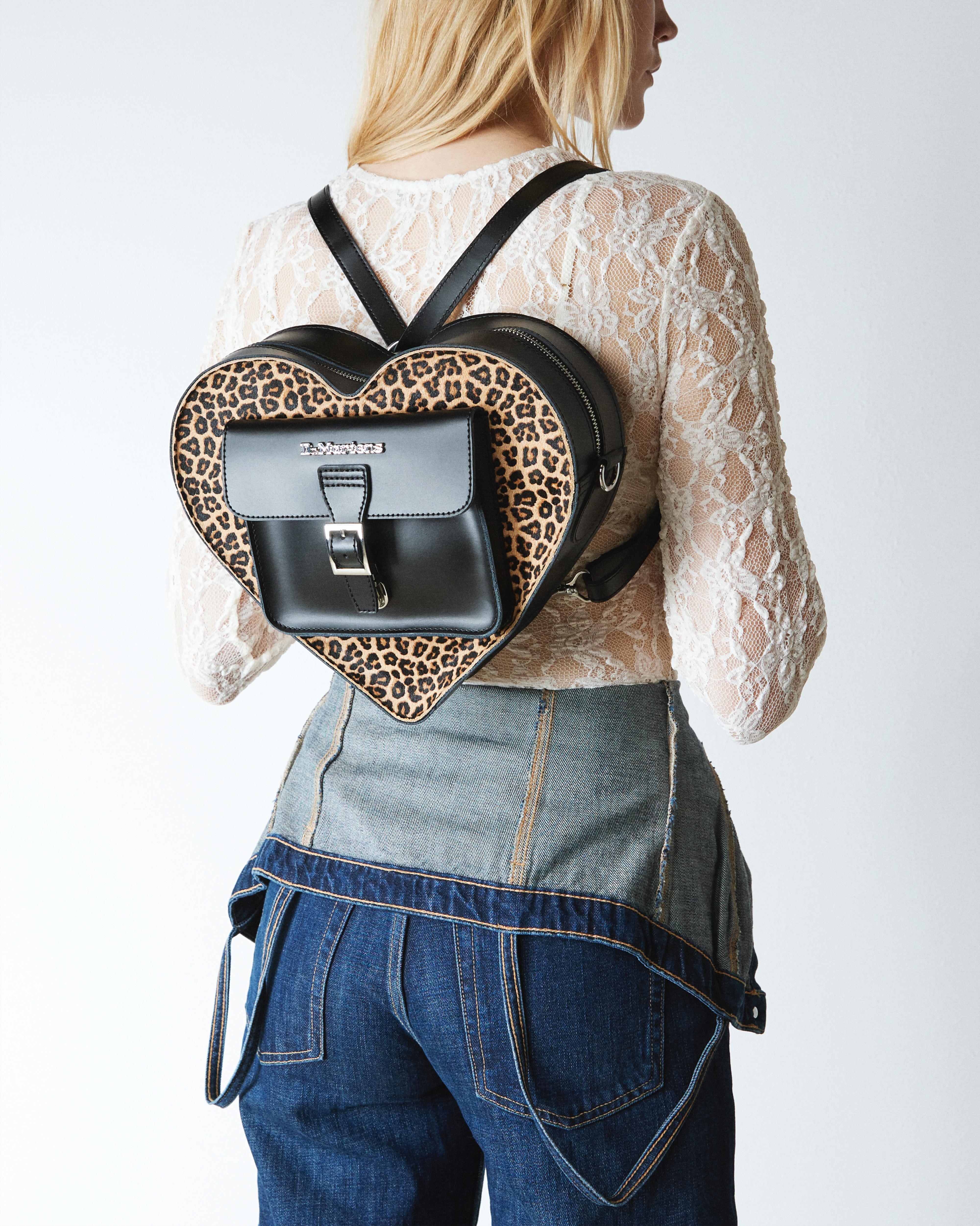 Heart Bag Leopard Kiev Leather Backpack - 2