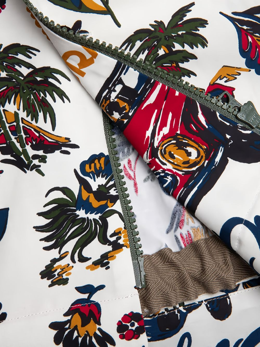 race-car tropical-print shirt - 3