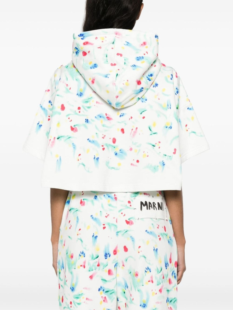 floral-print cotton hoodie 4