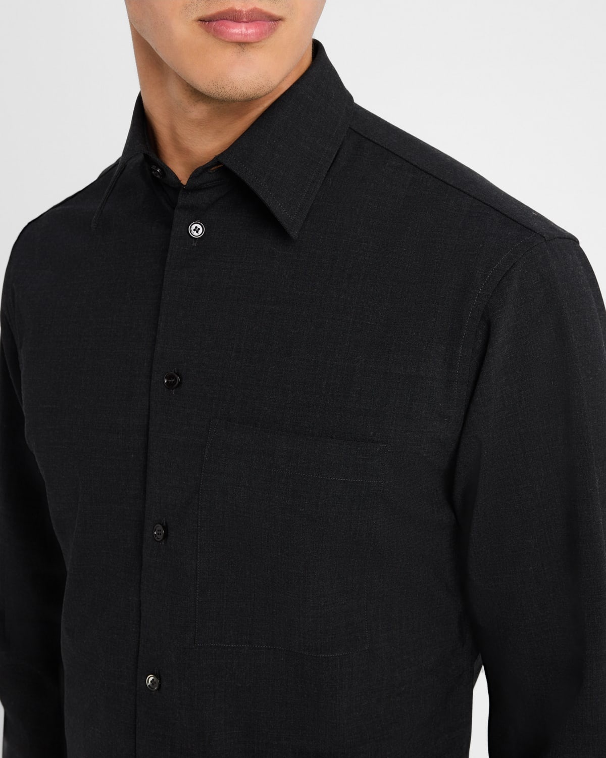 Men's Stretch Wool Sport Shirt - 7