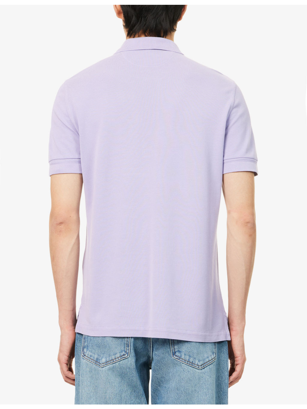 Short-Sleeve Piquet  Cotton-Blend Polo Shirt - 4