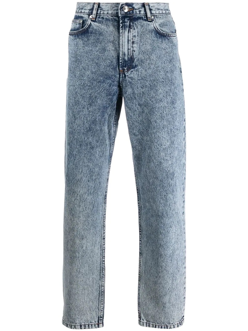 acid-wash tapered jeans - 1