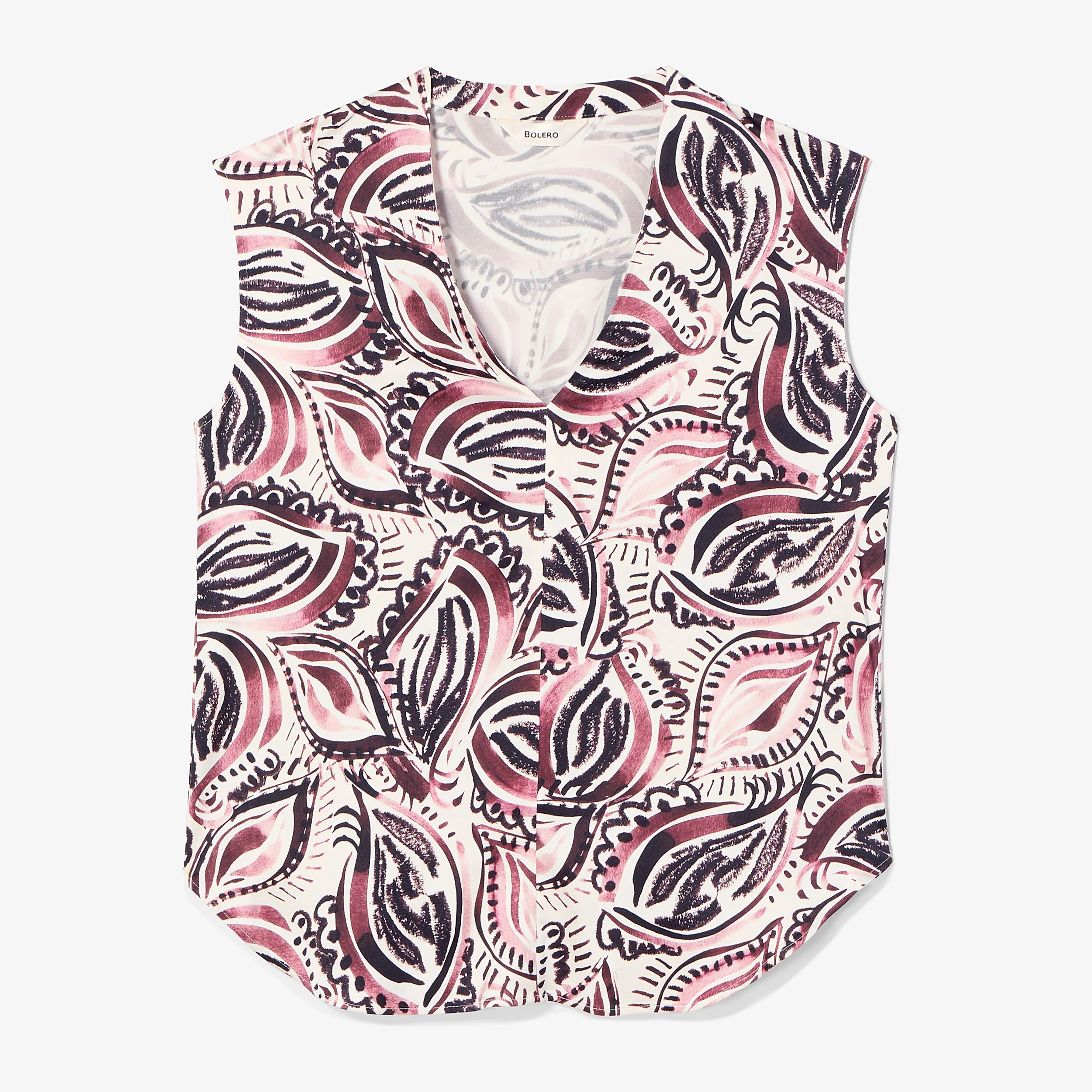 Emmy Drape Top - Printed Everyday Satin - 1