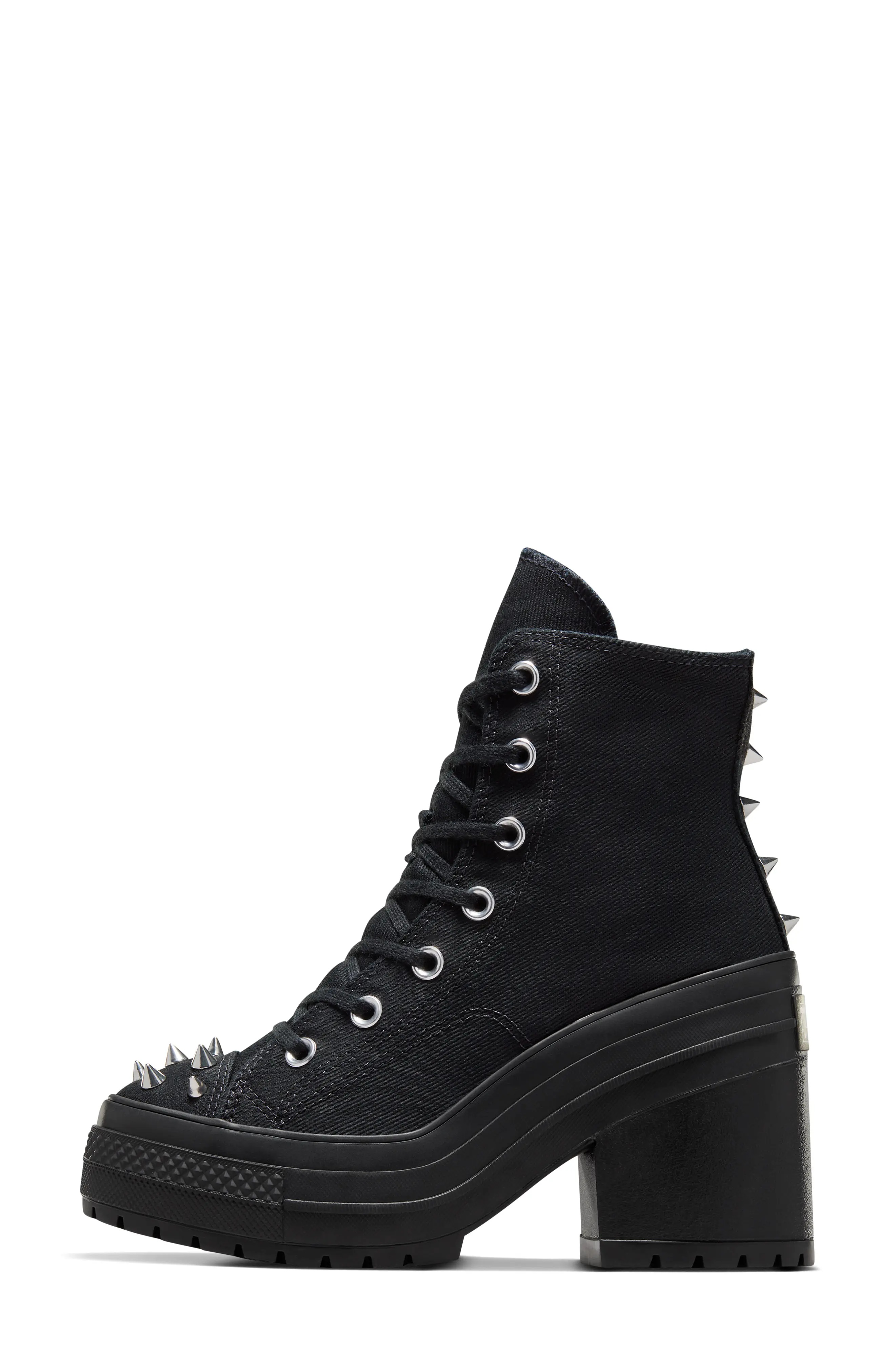 Chuck 70 De Luxe Block Heel Sneaker in Black/Black/Black - 8