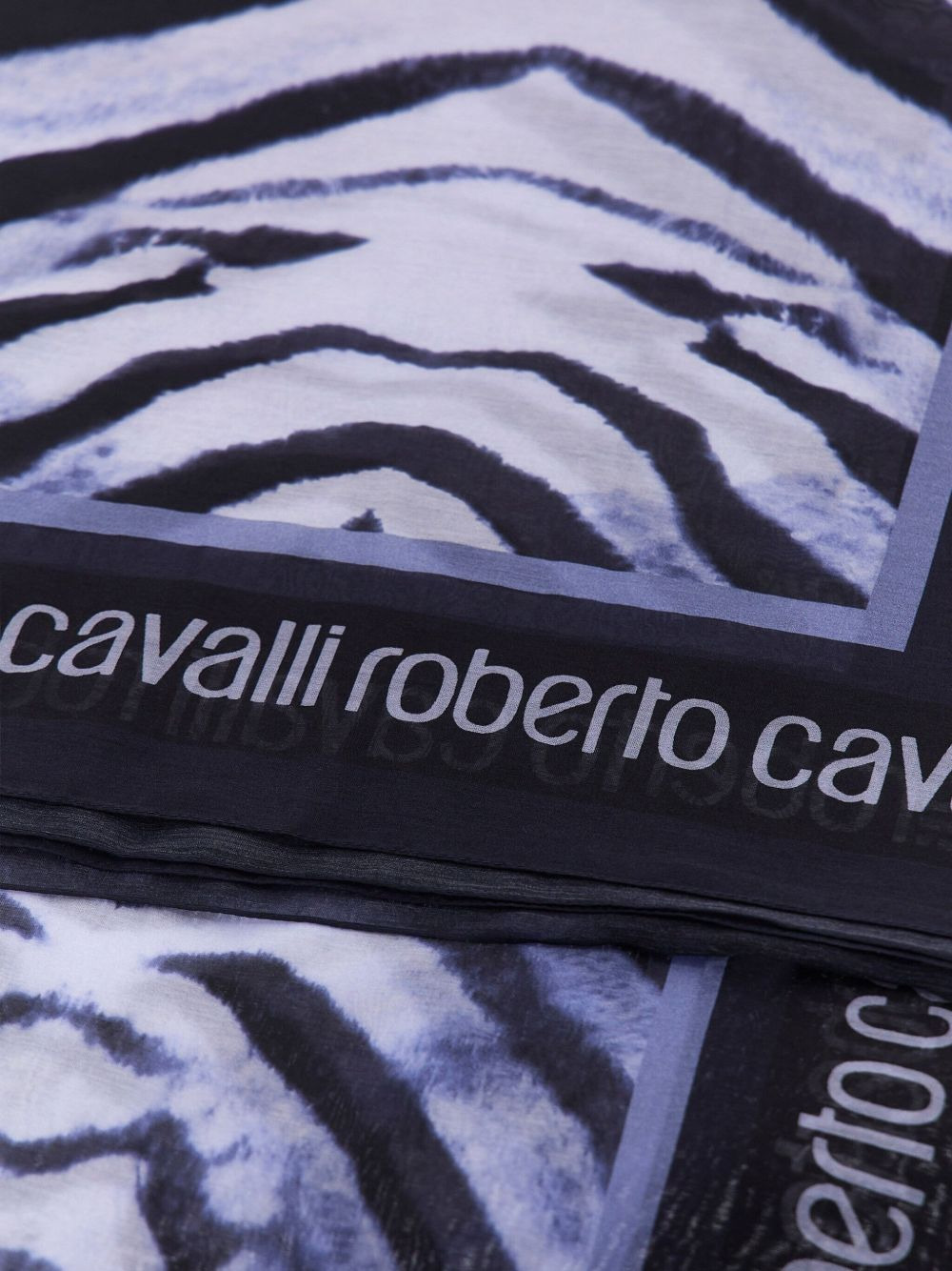zebra-print flat-hem scarf - 2