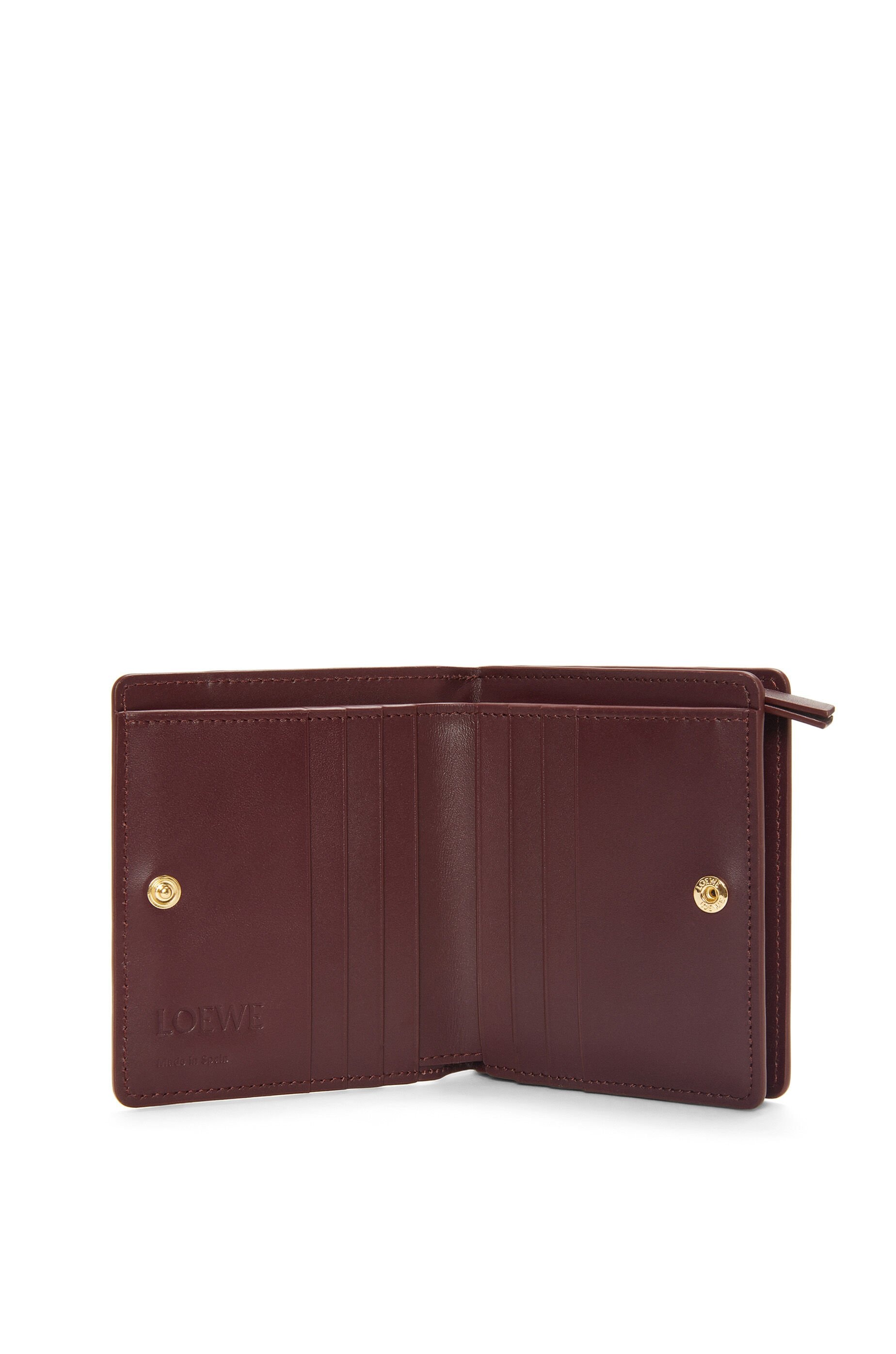 Puzzle compact zip wallet in classic calfskin - 2