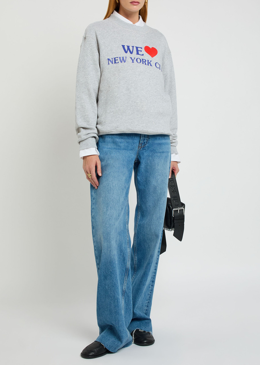 Rag & Bone We Heart Nyc Printed Cotton-blend Sweatshirt - 4