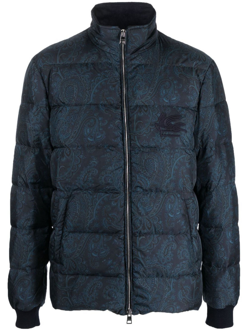paisley-print padded jacket - 1