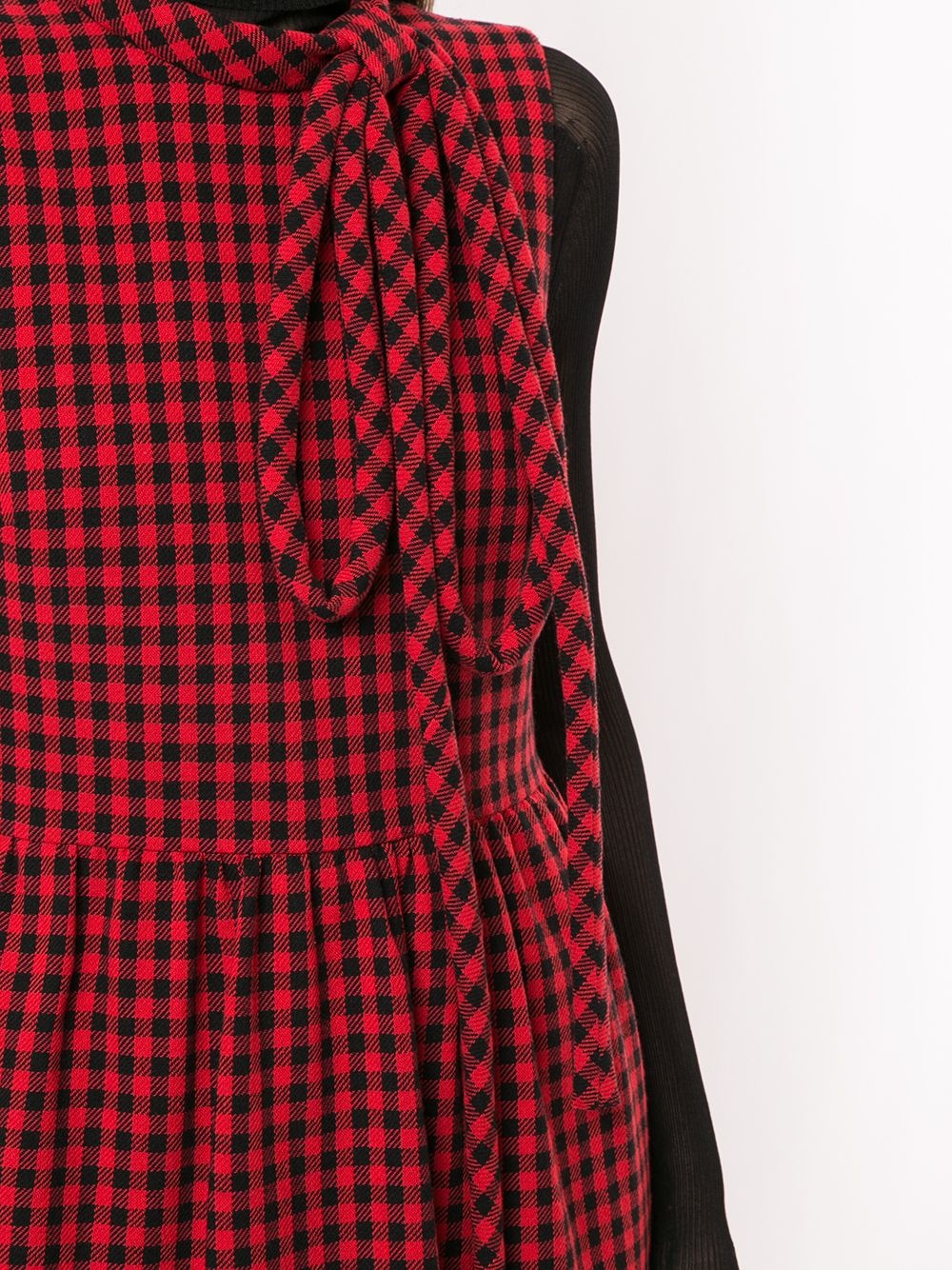 checked flared dress - 5