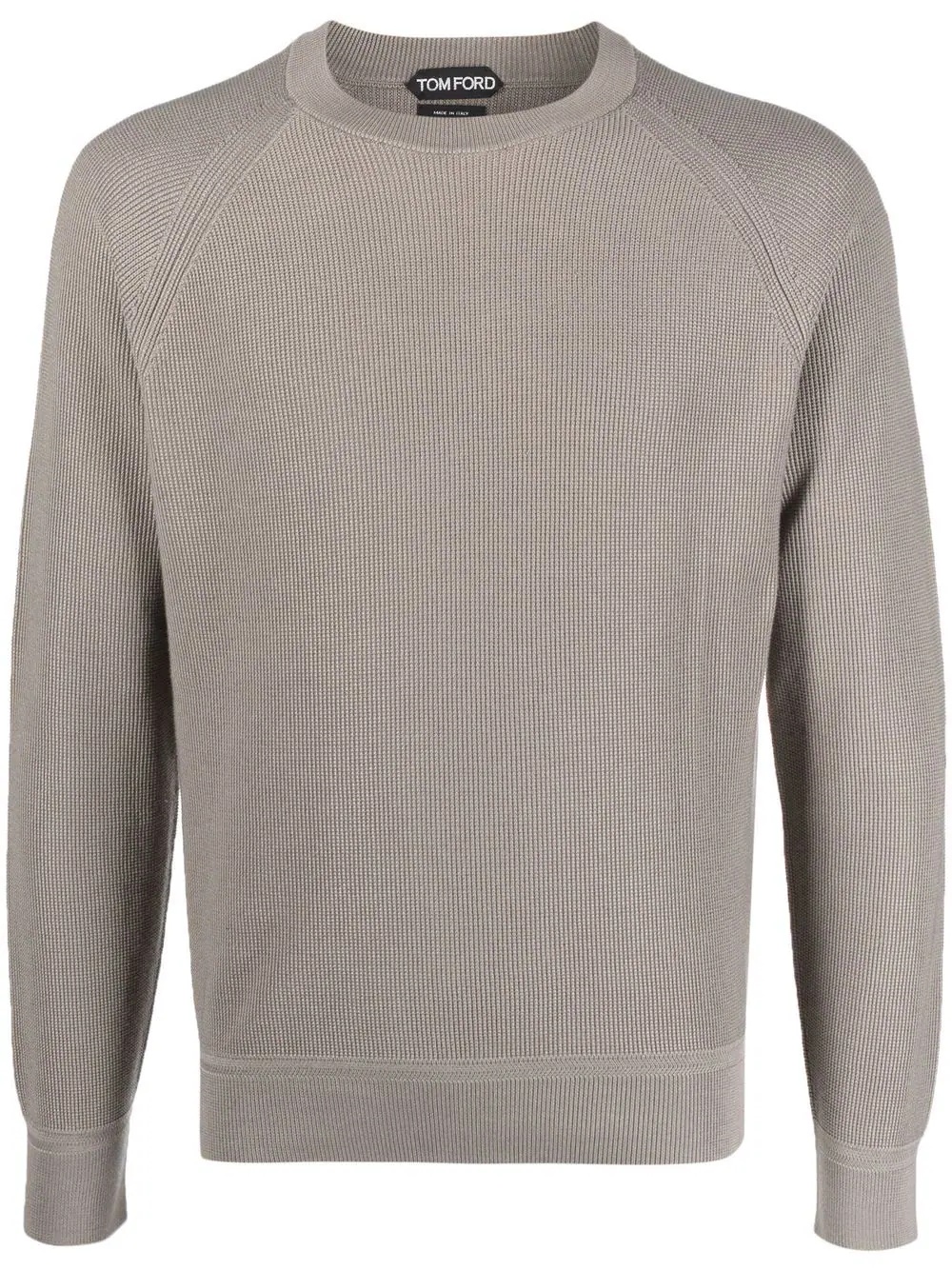 long-sleeved ribbed jumper - 1