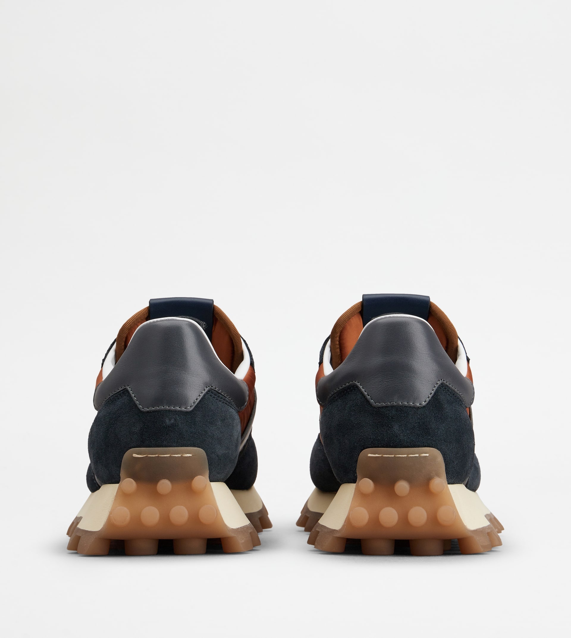 TOD'S 1T SNEAKERS IN SUEDE AND FABRIC - ORANGE, BLUE - 3