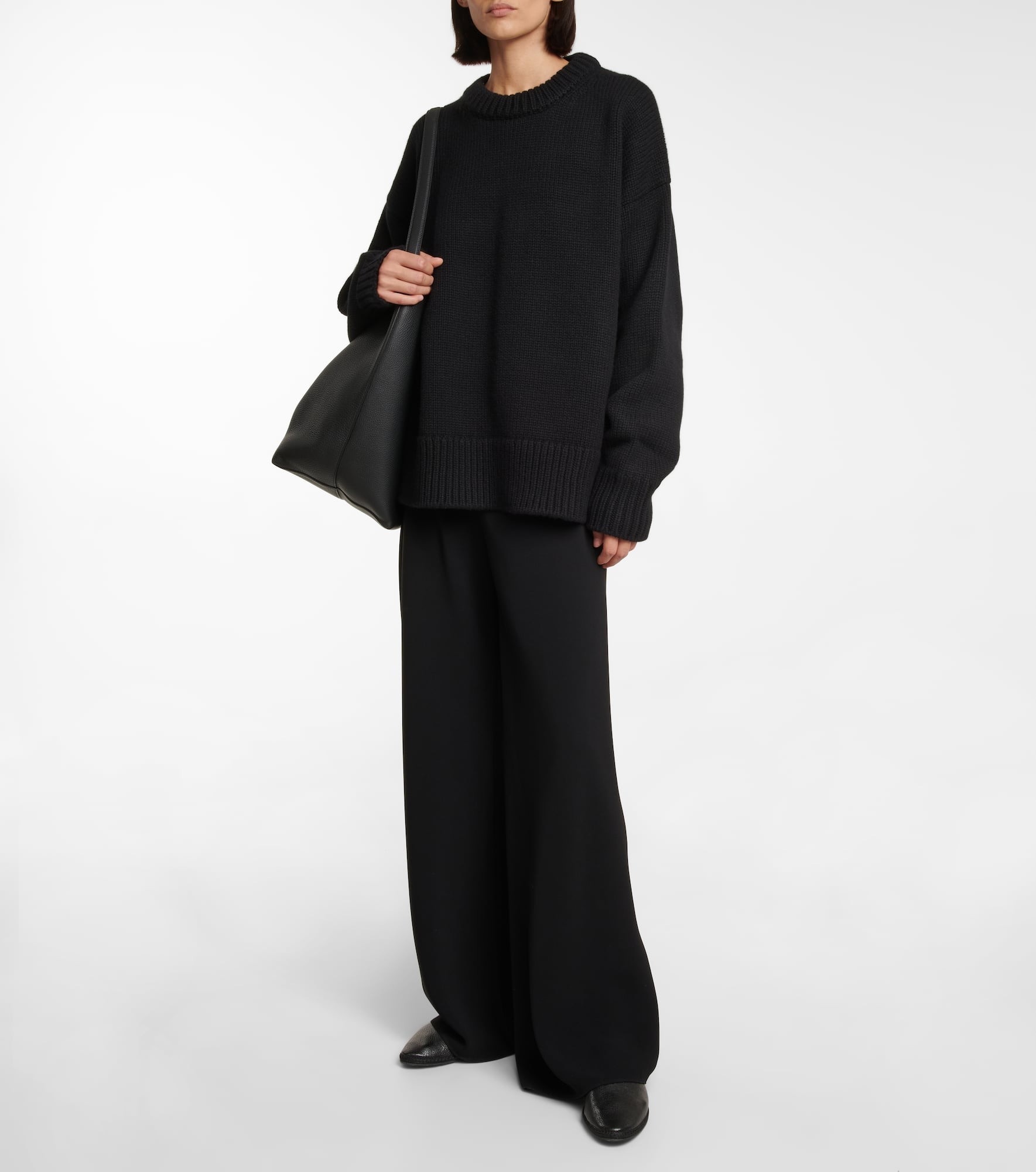 Gala high-rise wide-leg cady pants - 2