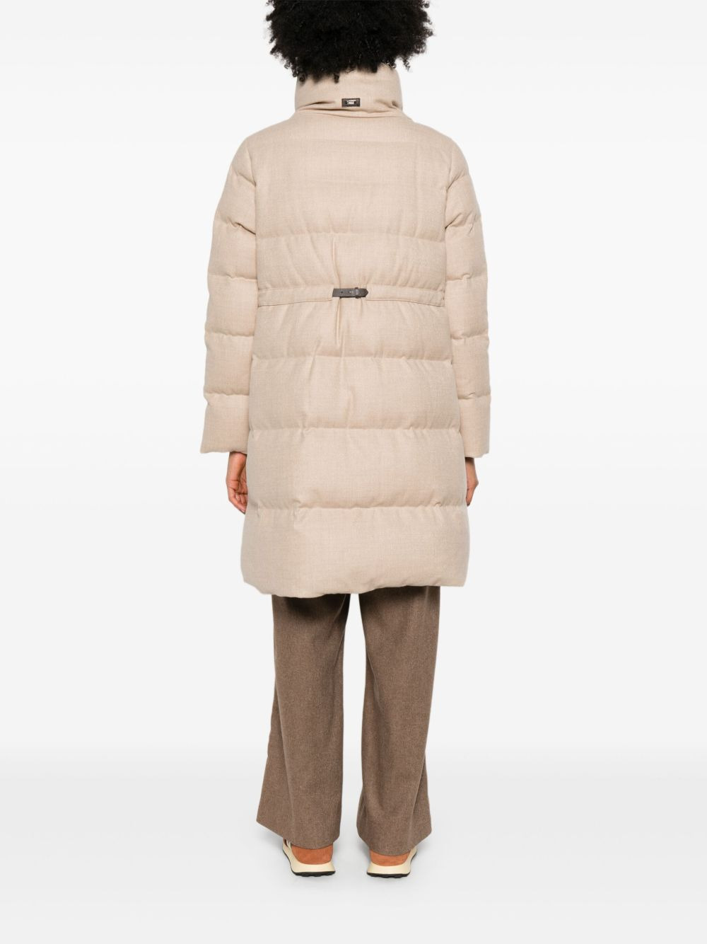 quilted high-neck coat - 4