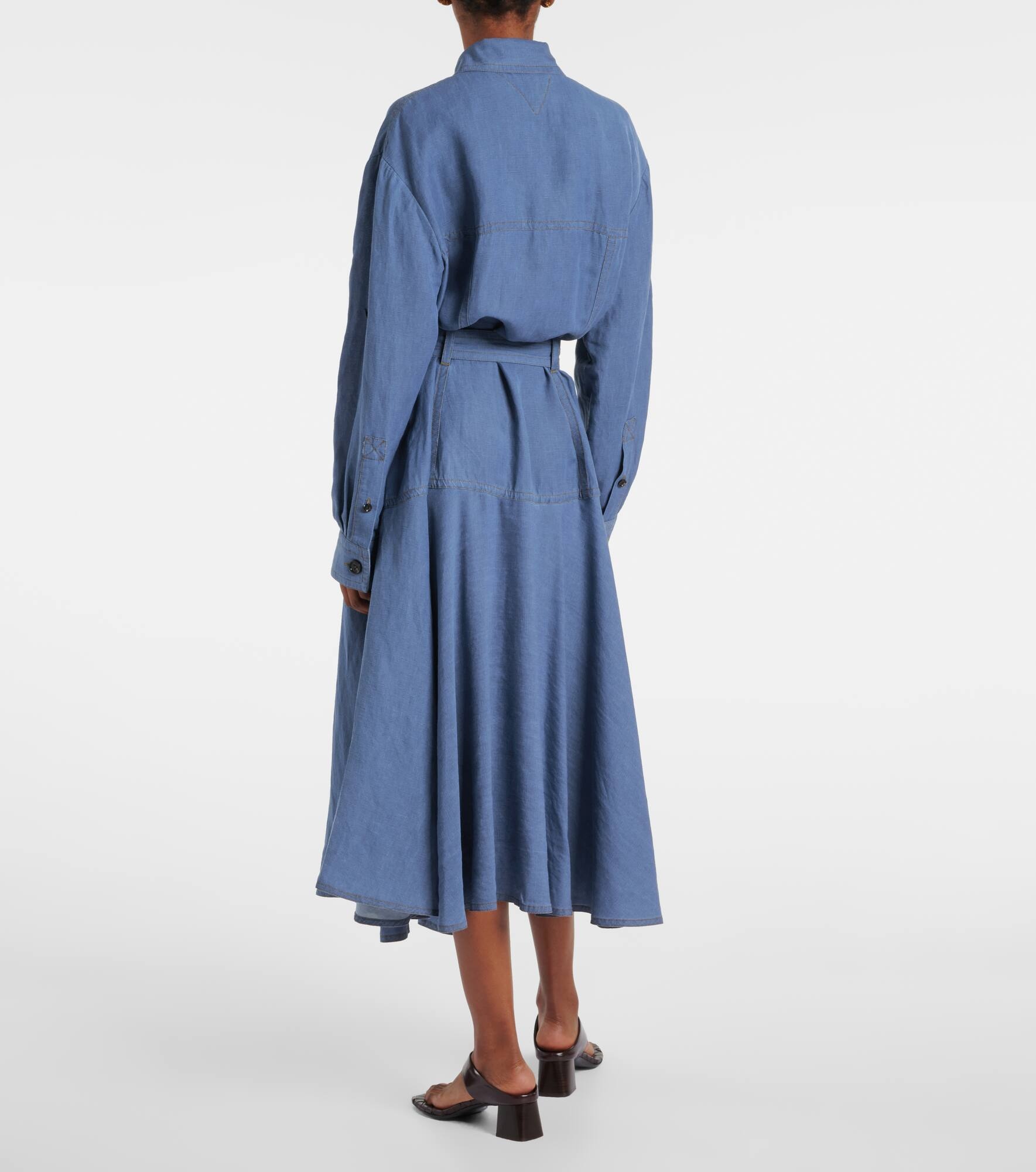 Belted shirt dress - 3