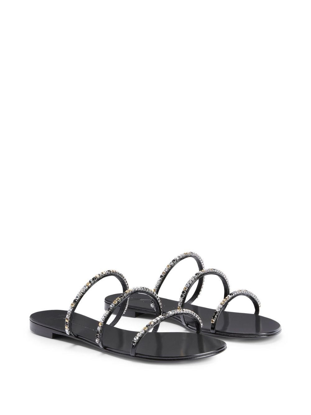 Dark Colorful embellished sandals - 2