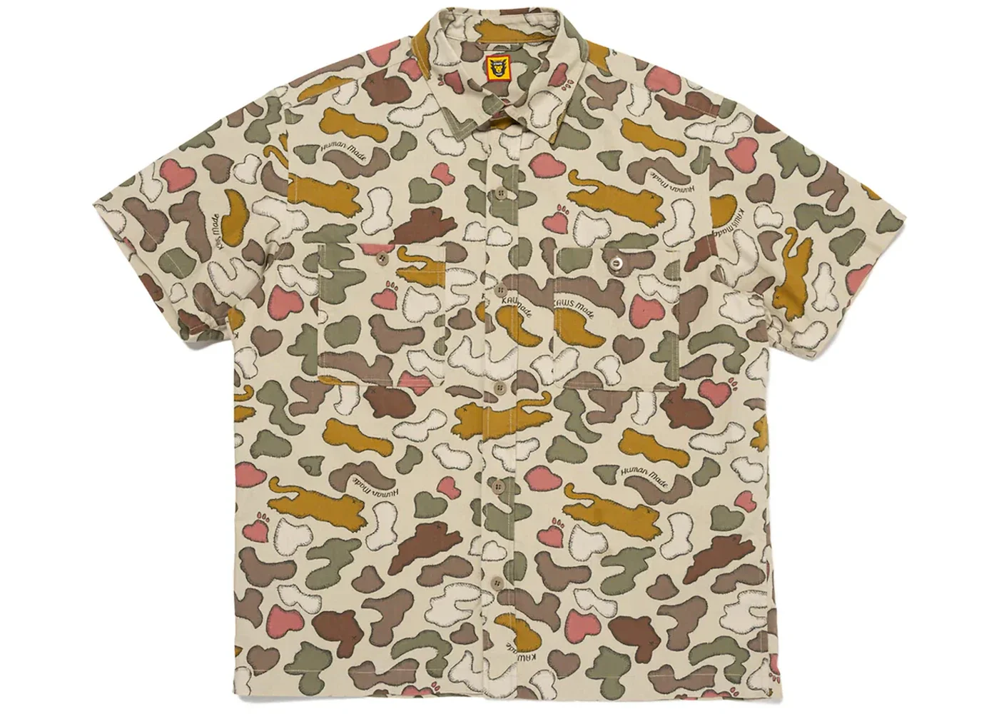 Human Made x KAWS Made Camo Shirt Brown - 1