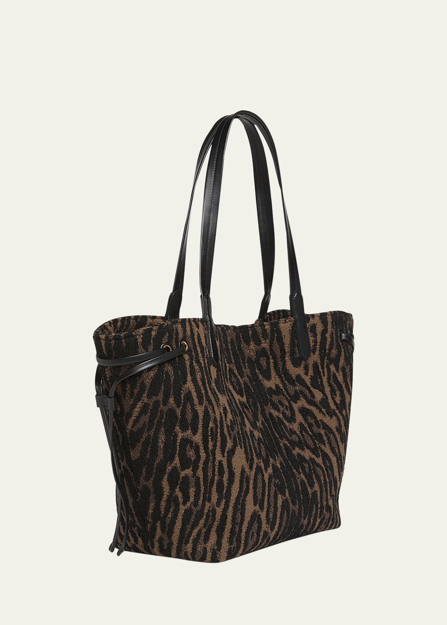 Large Tote Bag in Ocelot Jacquard - 3